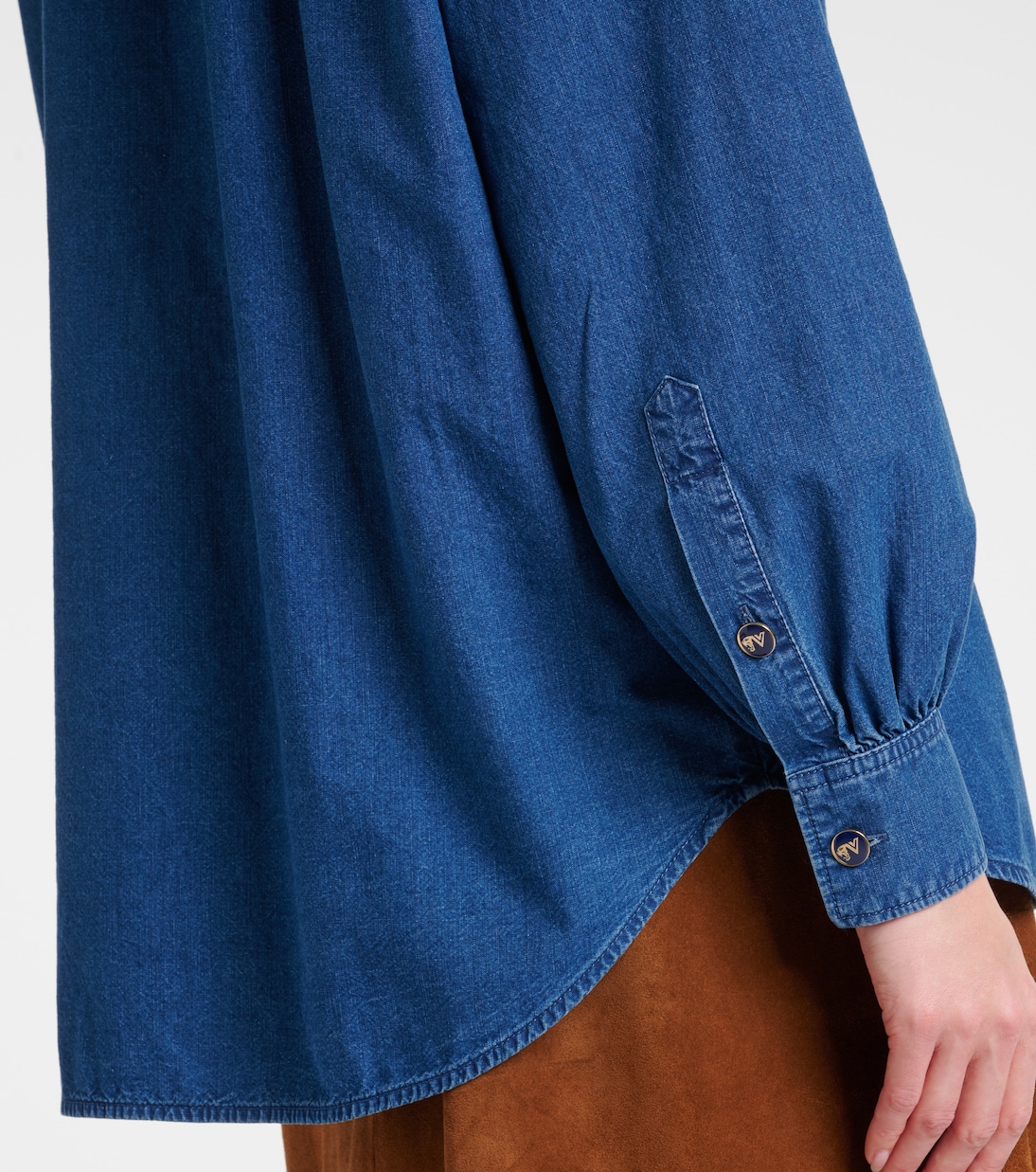 Blusa en denim con volantes | Valentino