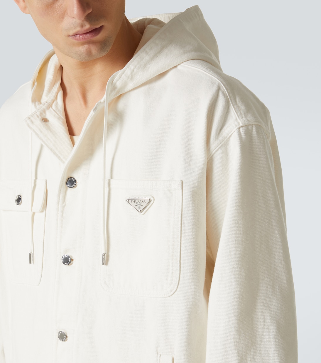 Giacca di jeans con cappuccio | Prada