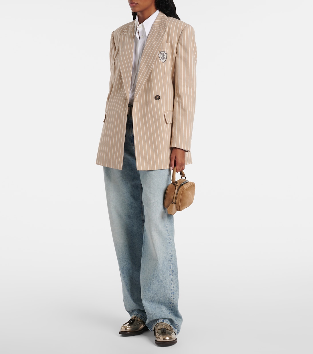 Sac Foulard Mini en daim | Brunello Cucinelli