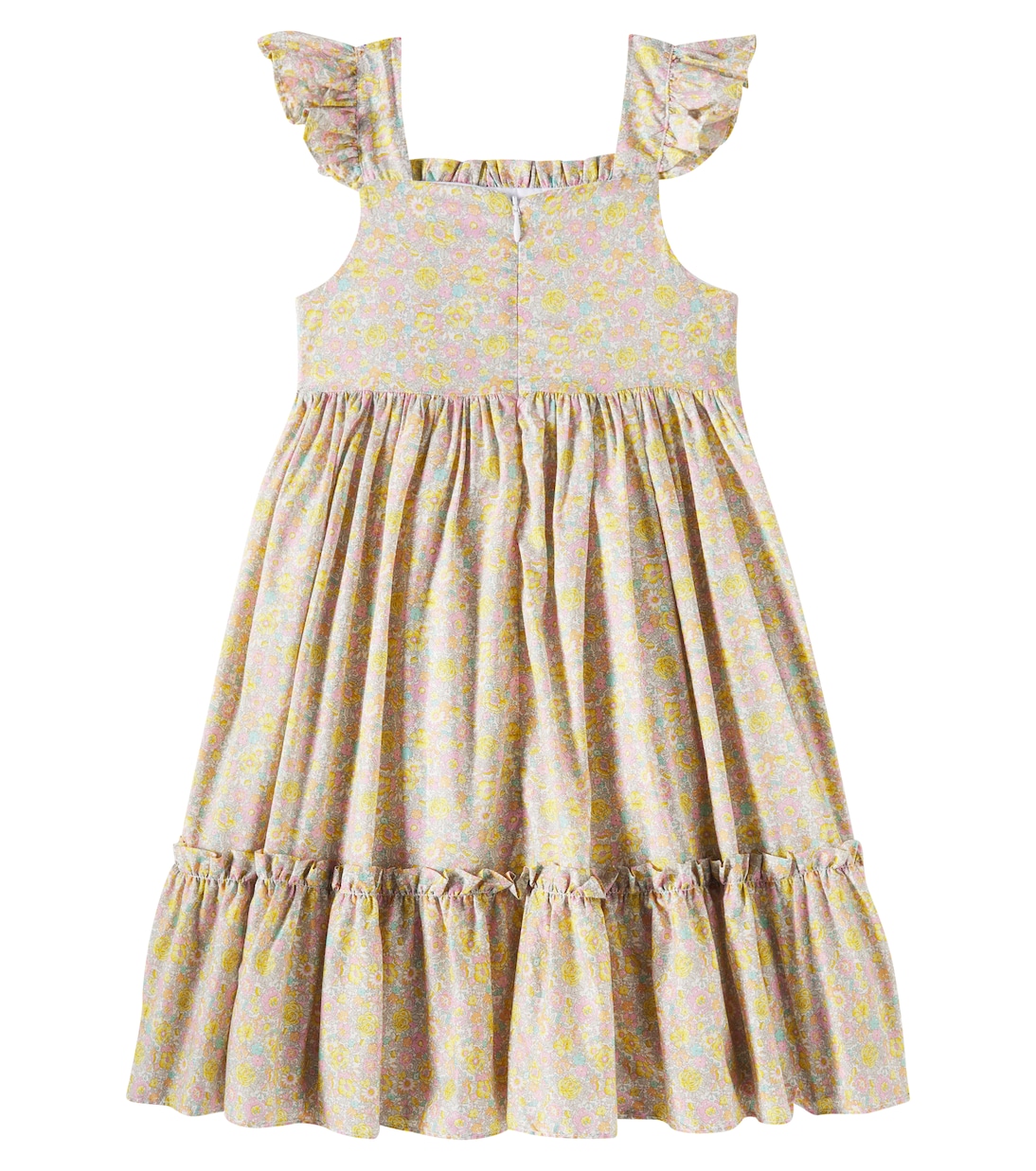Vestido fruncido de algodón floral | Patachou