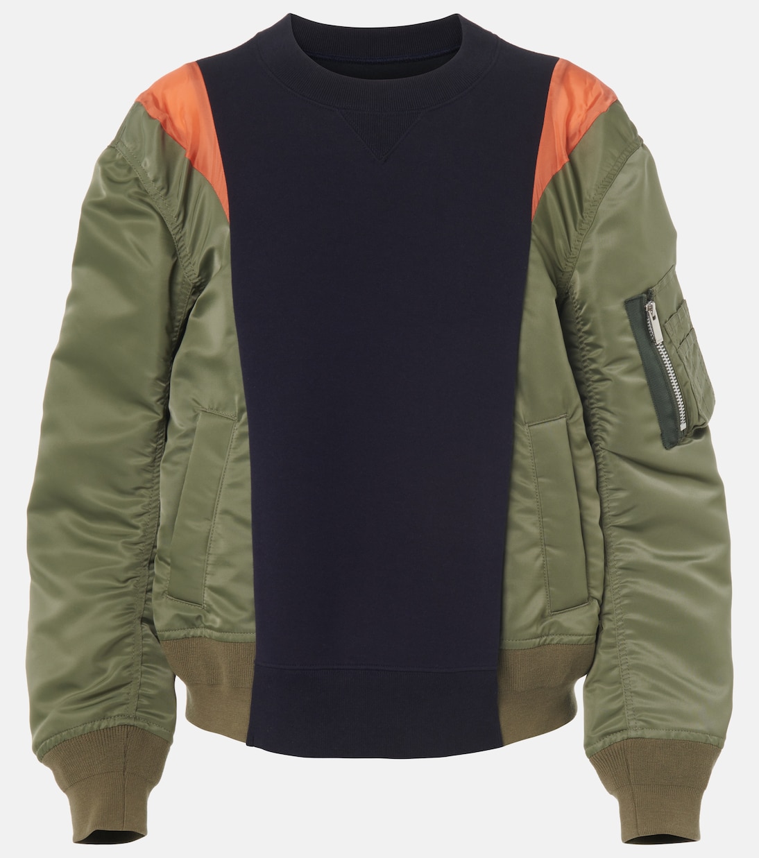 Sudadera de jersey y sarga con paneles | Sacai
