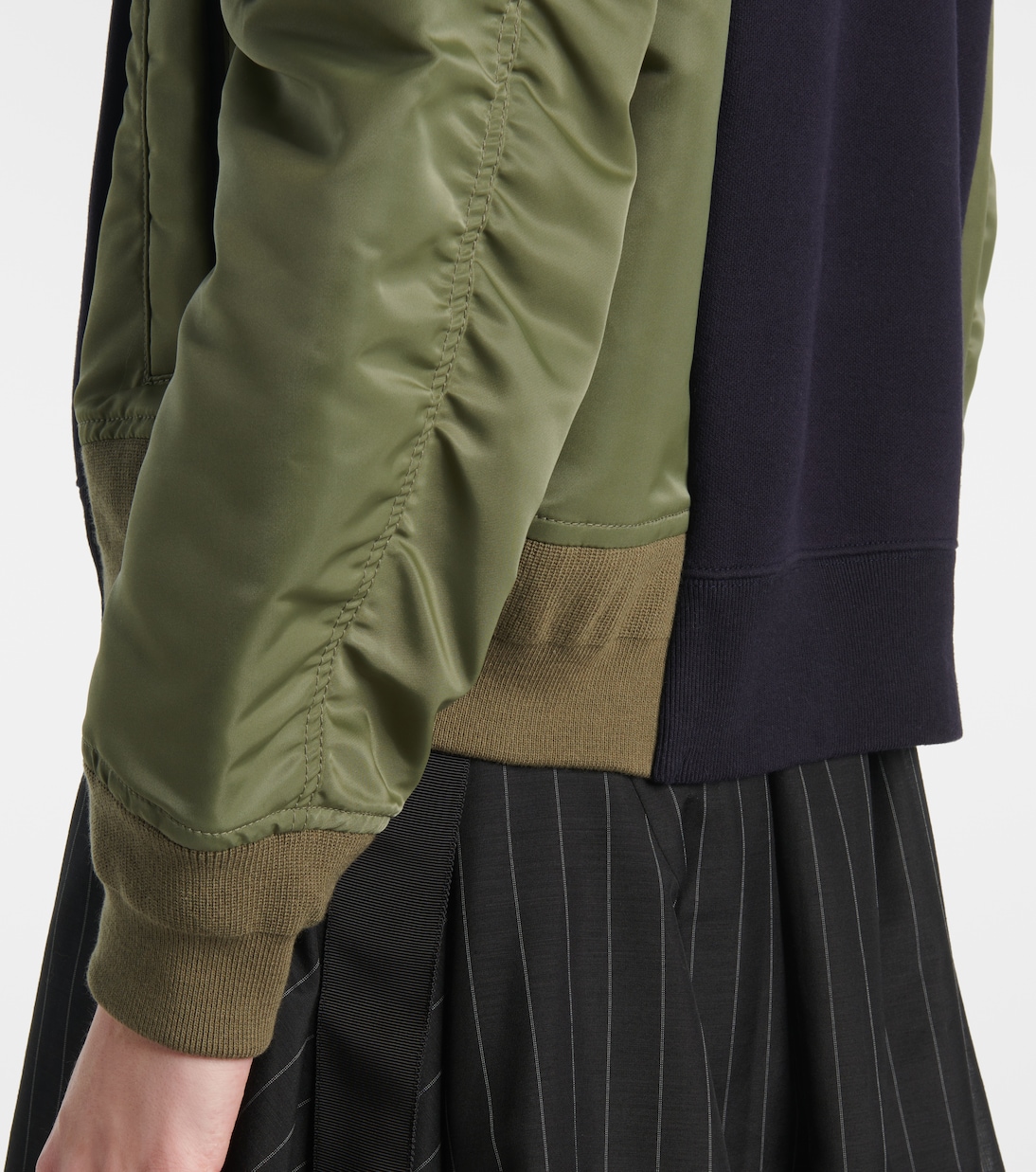 Sudadera de jersey y sarga con paneles | Sacai