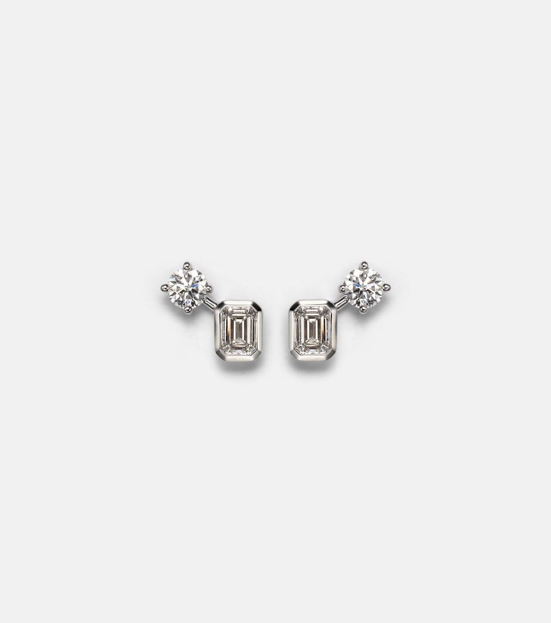 Orecchini in oro bianco 18kt con diamanti 