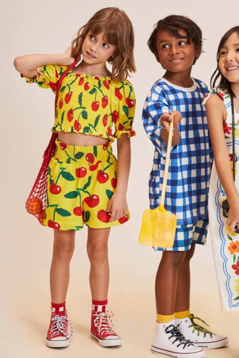 Top e shorts in cotone con stampa | Fábula