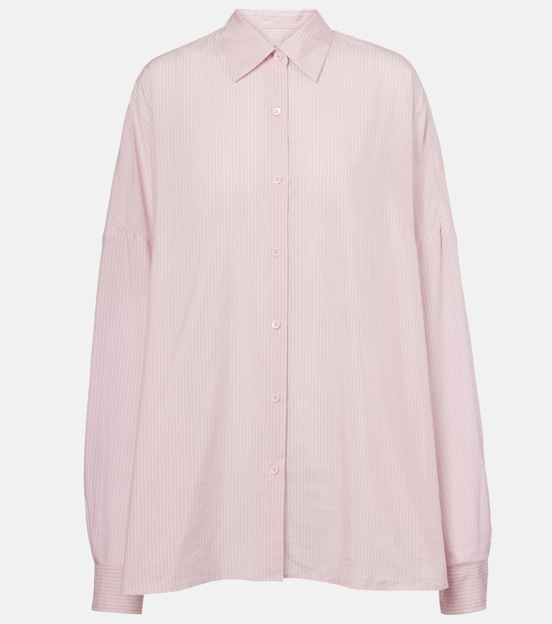 Camicia oversize in misto cotone a righe | Dries Van Noten