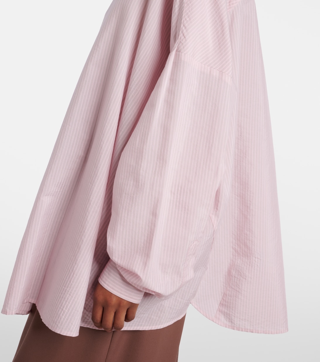 Camicia oversize in misto cotone a righe | Dries Van Noten