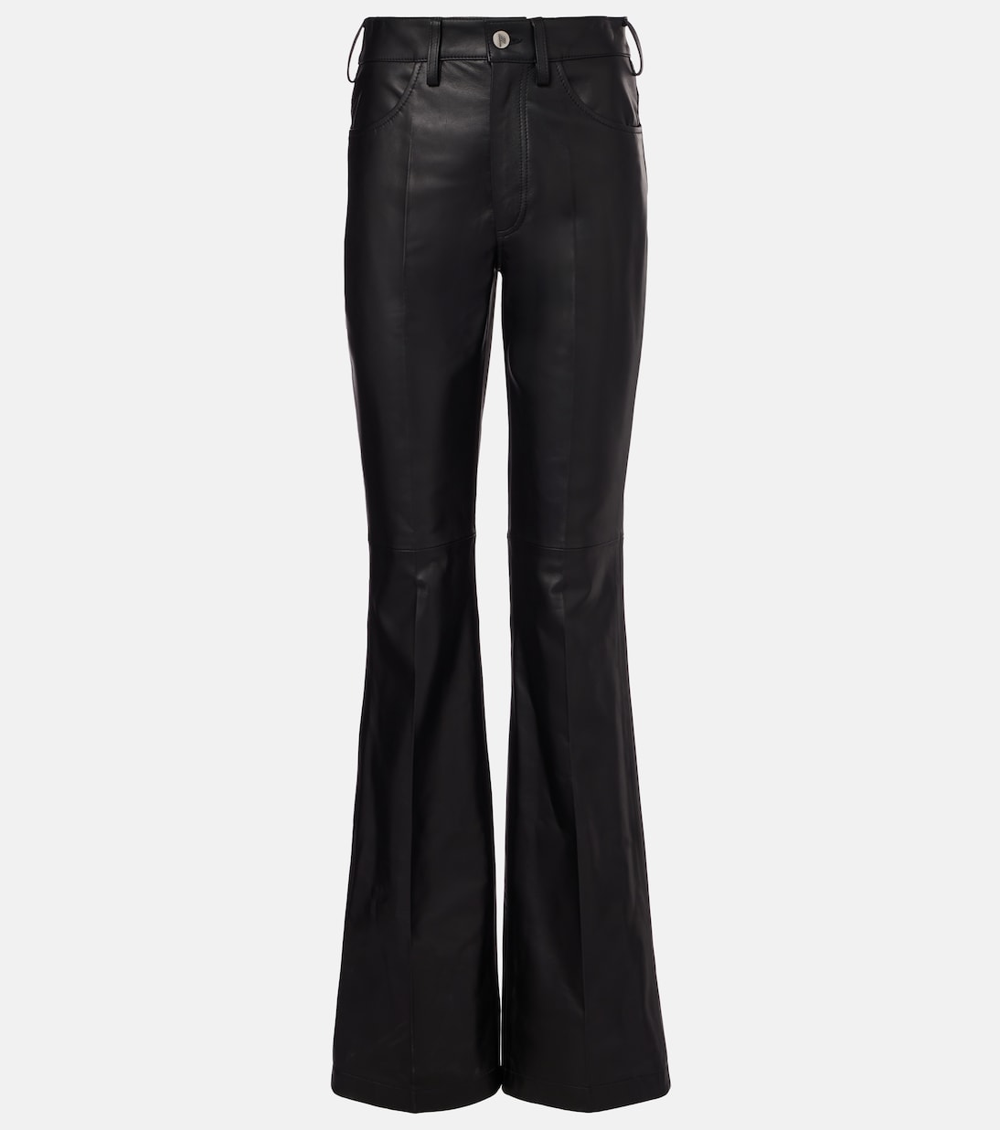 High-rise leather straight pants | The Attico