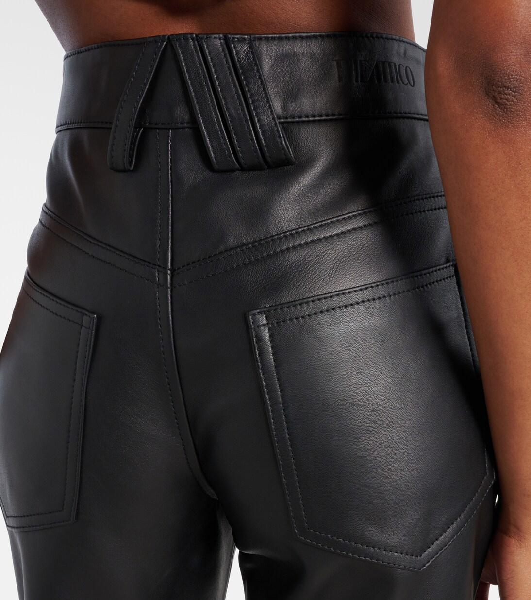 High-rise leather straight pants | The Attico