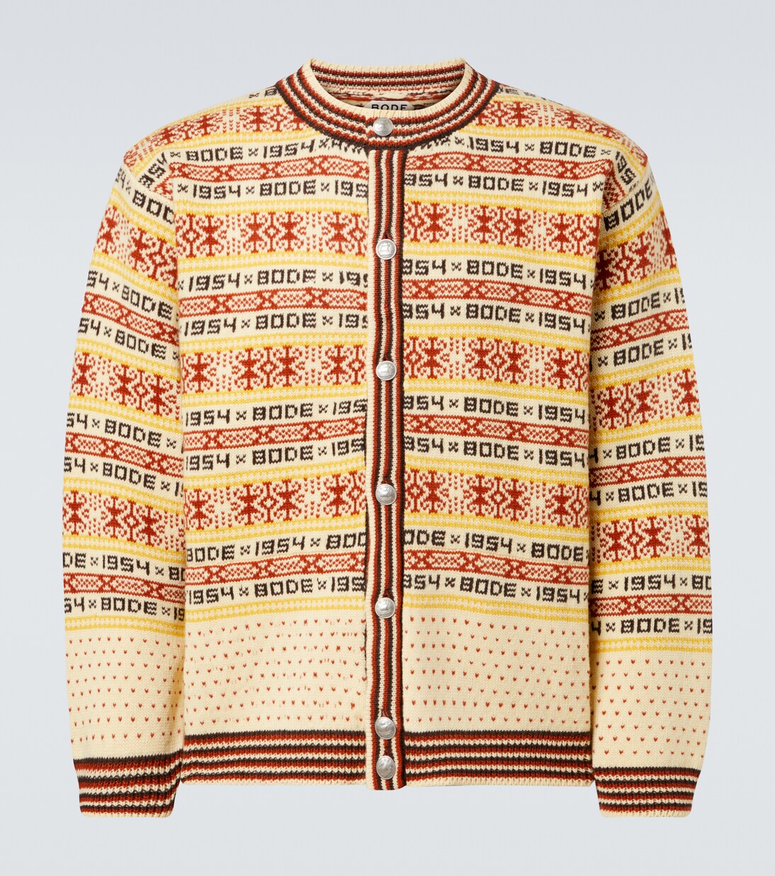Cardigan Marzipan aus Woll-Jacquard | Bode