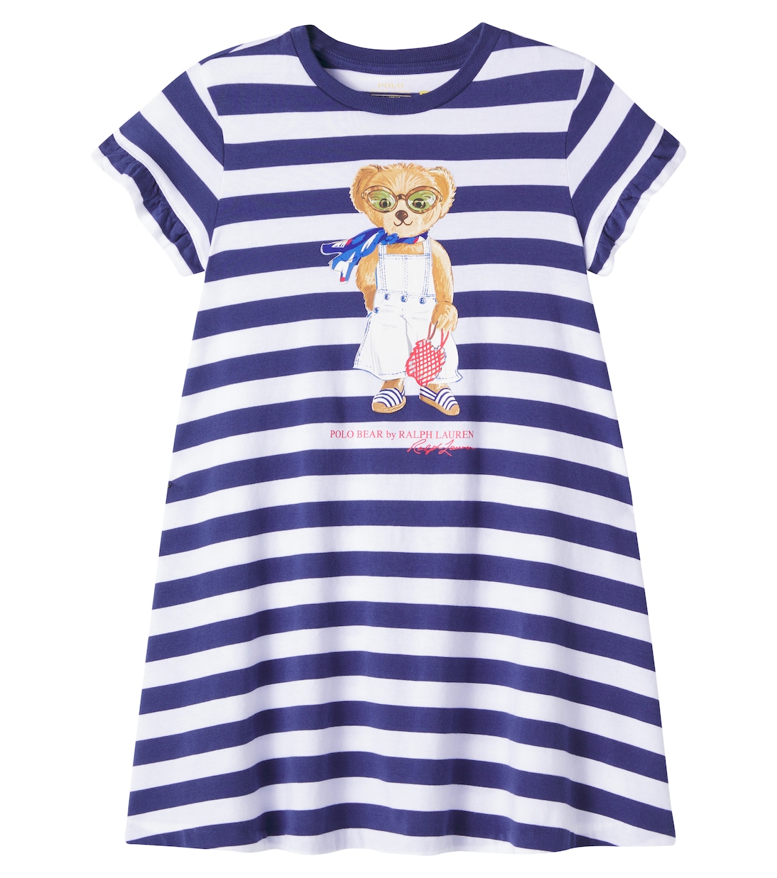 Abito Polo Bear in cotone a righe | Polo Ralph Lauren Kids