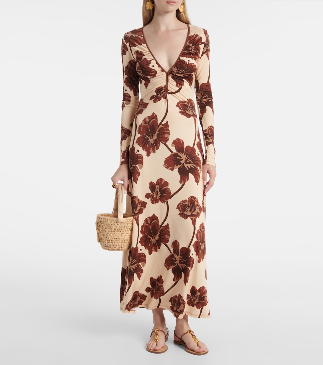 Floral jersey midi dress | Johanna Ortiz