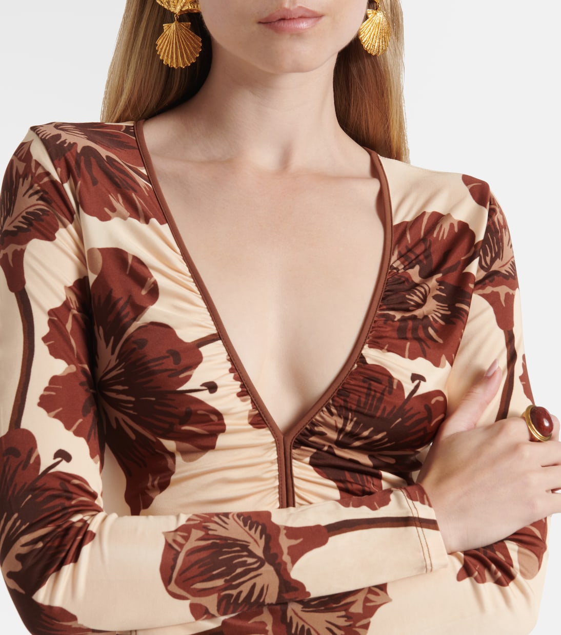 Floral jersey midi dress | Johanna Ortiz