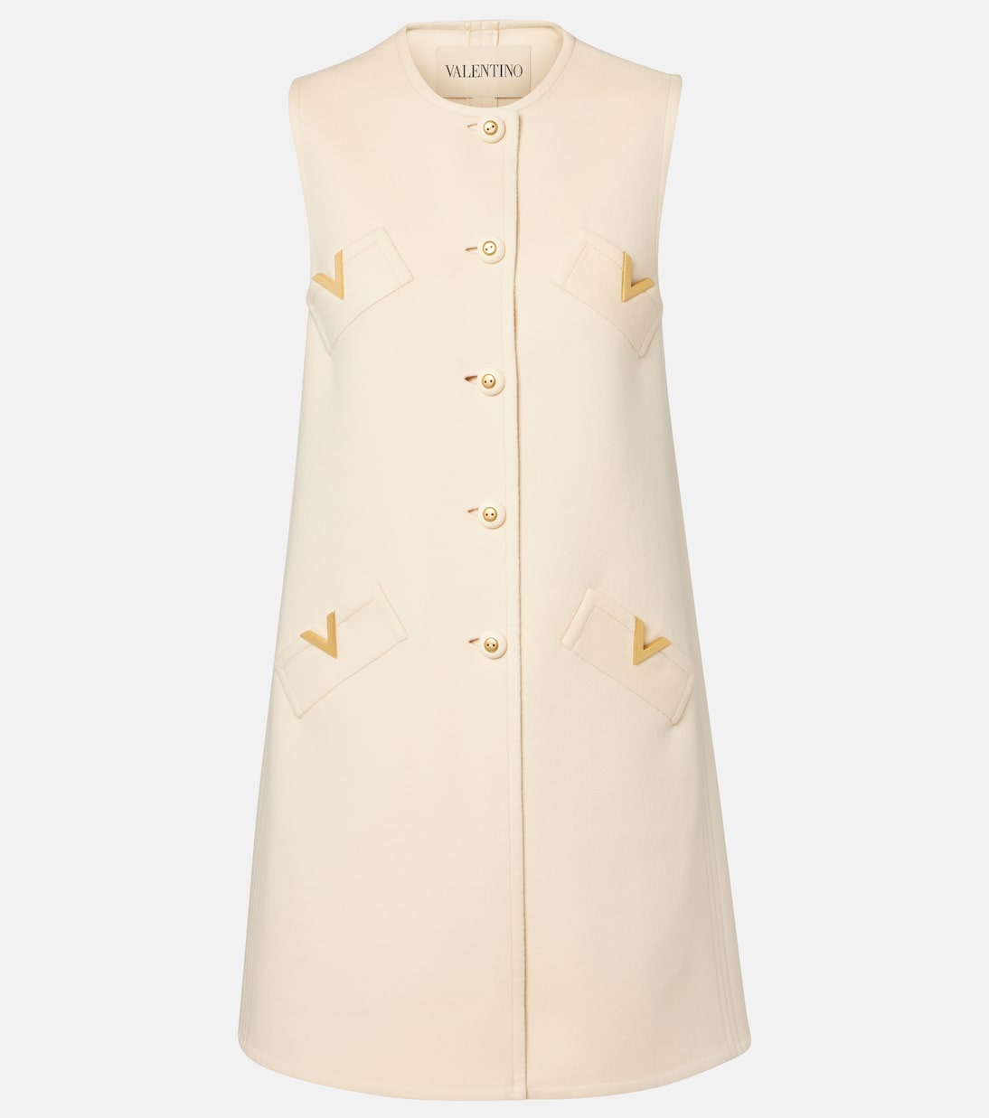 Minikleid VGold aus Wolle und Kaschmir | Valentino