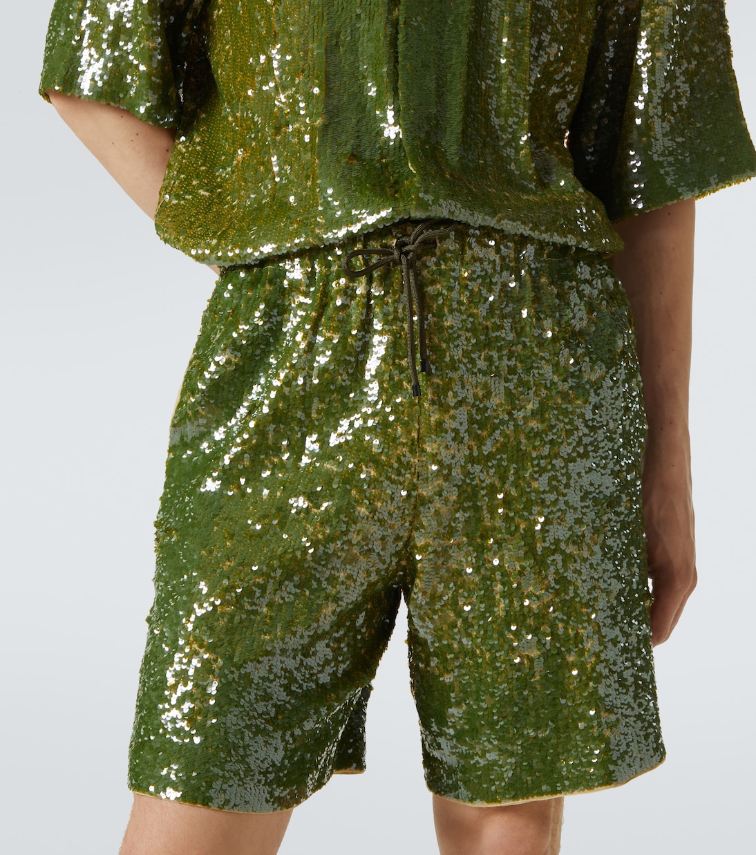 Bermuda-Shorts mit Pailletten | Dries Van Noten