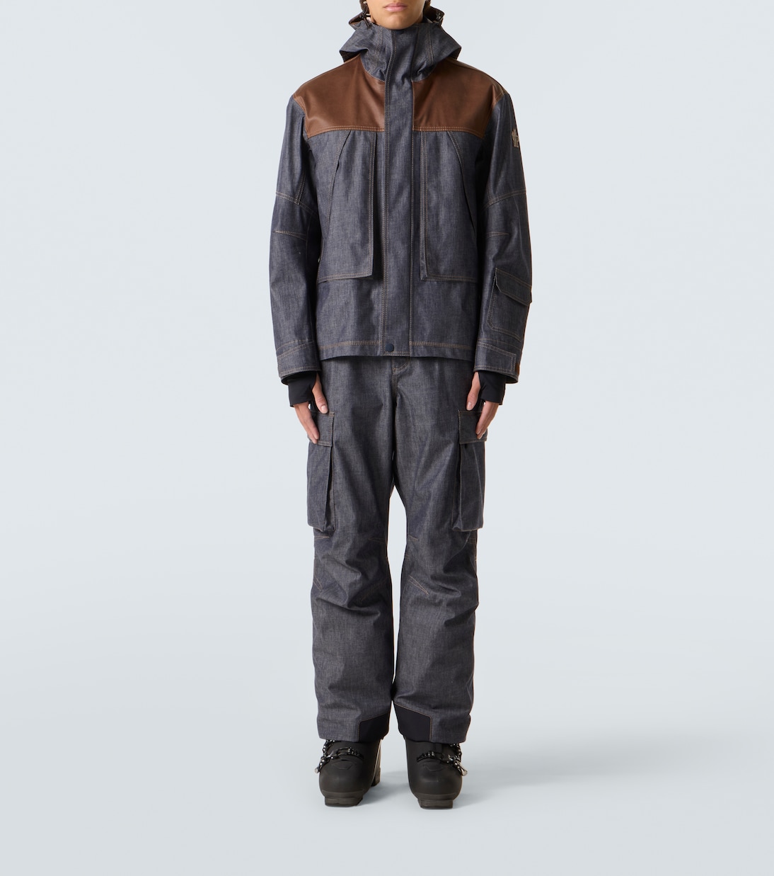 Mono de esquí de denim | Moncler Grenoble