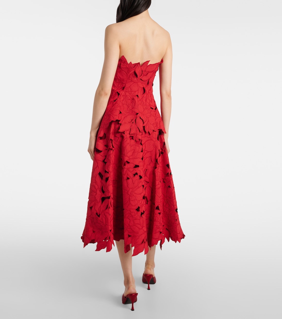 Audrey peplum lace midi dress | Simkhai