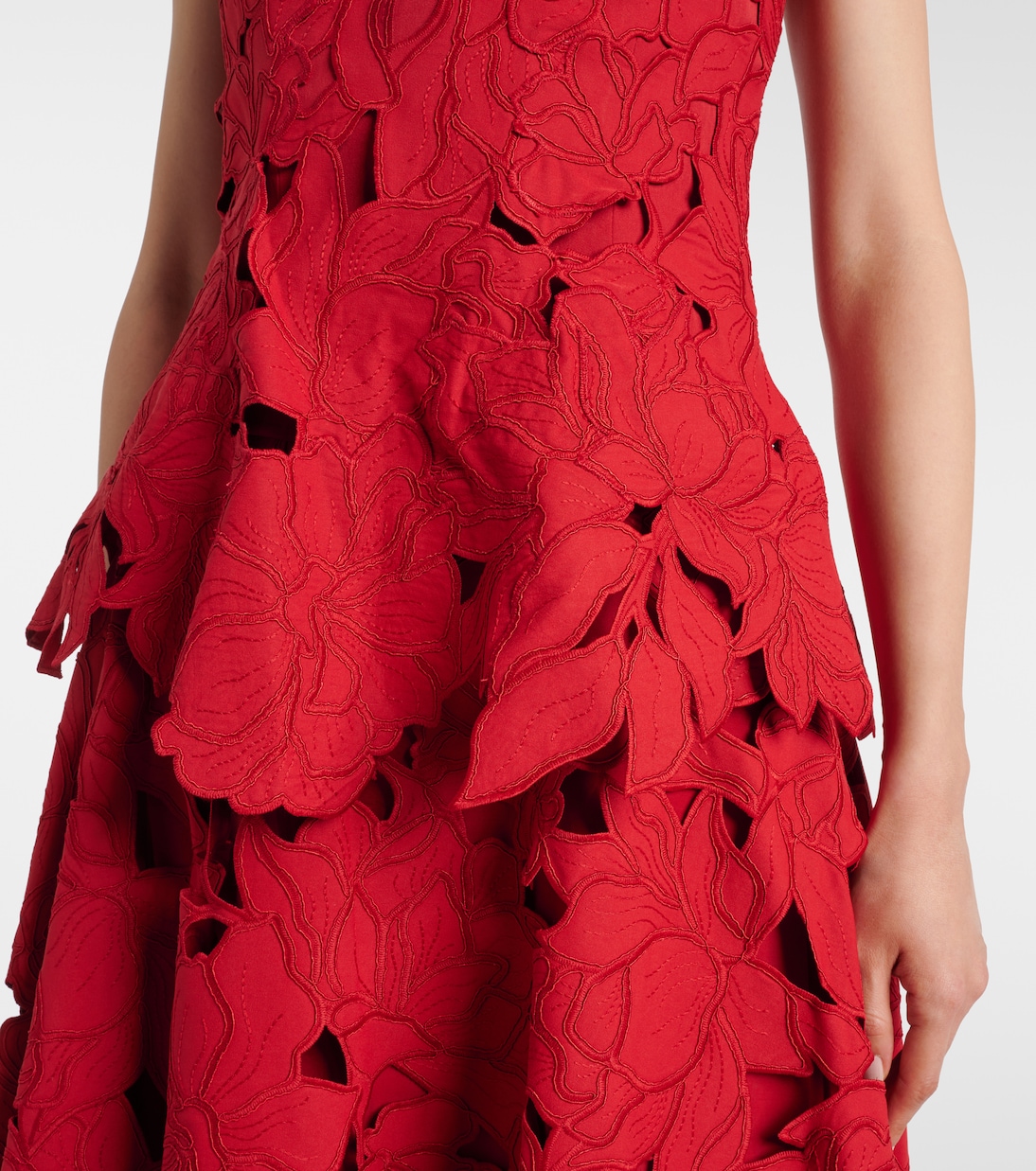 Audrey peplum lace midi dress | Simkhai