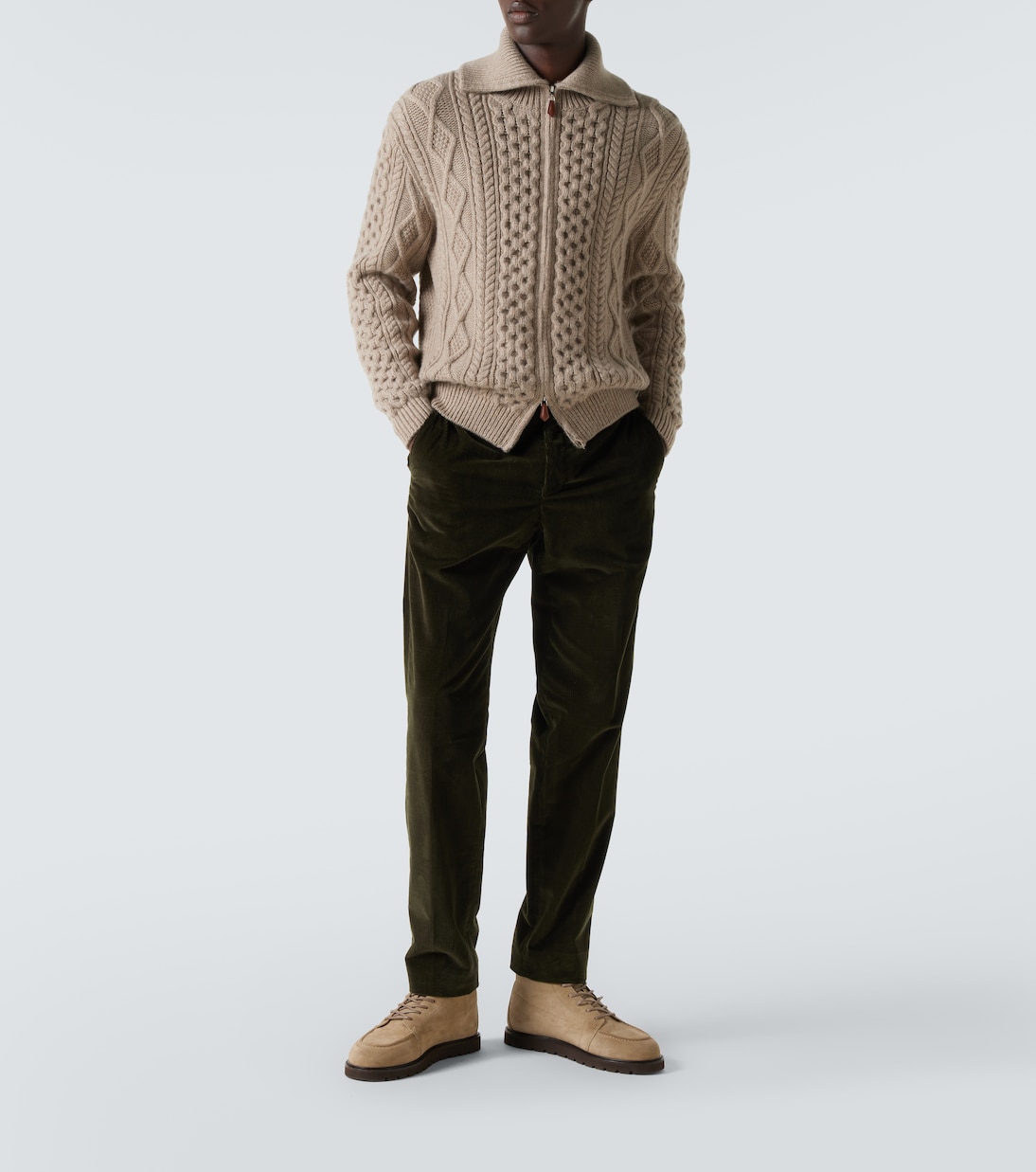 Schnürstiefel Verbier aus Veloursleder | Loro Piana