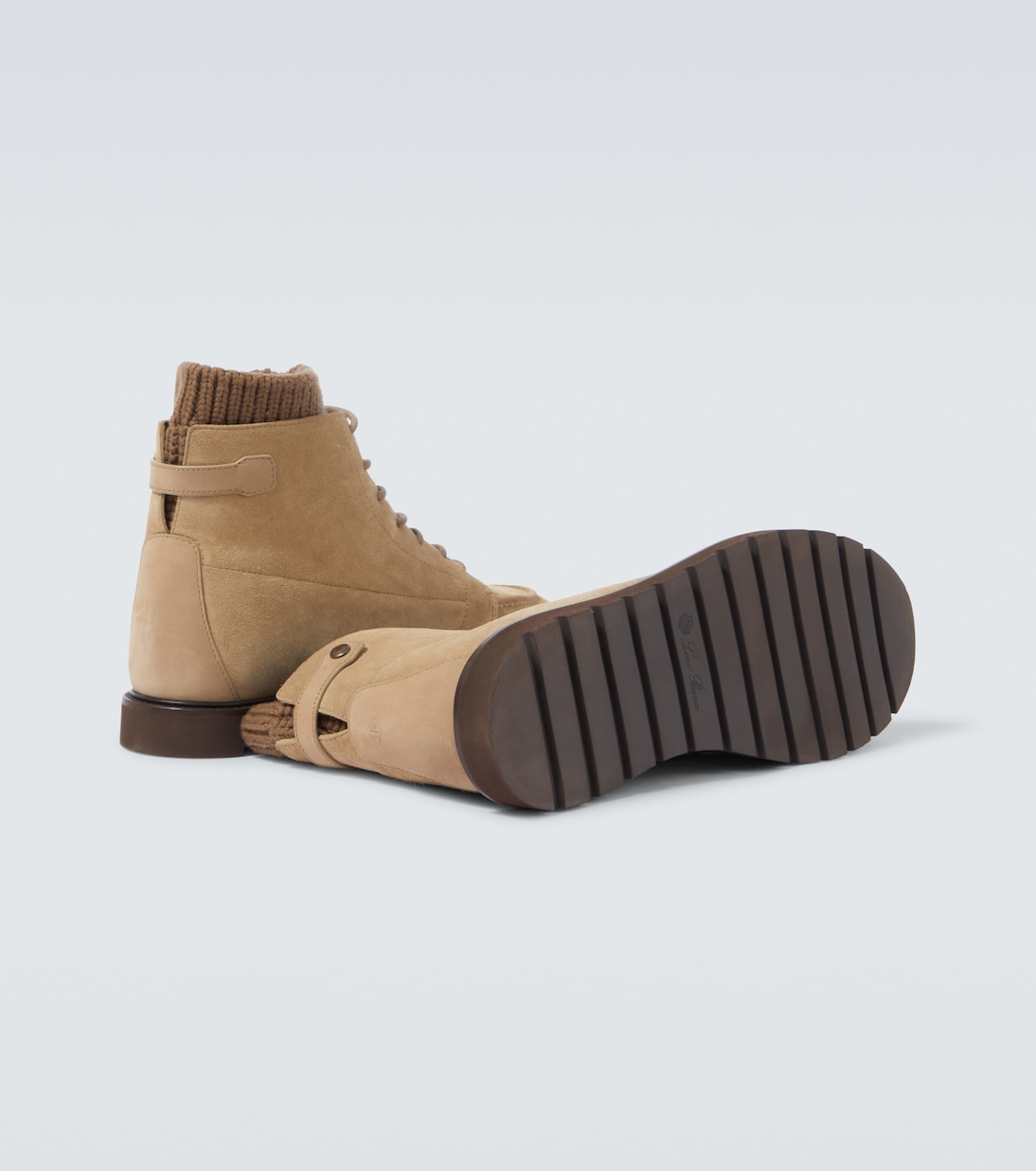 Schnürstiefel Verbier aus Veloursleder | Loro Piana