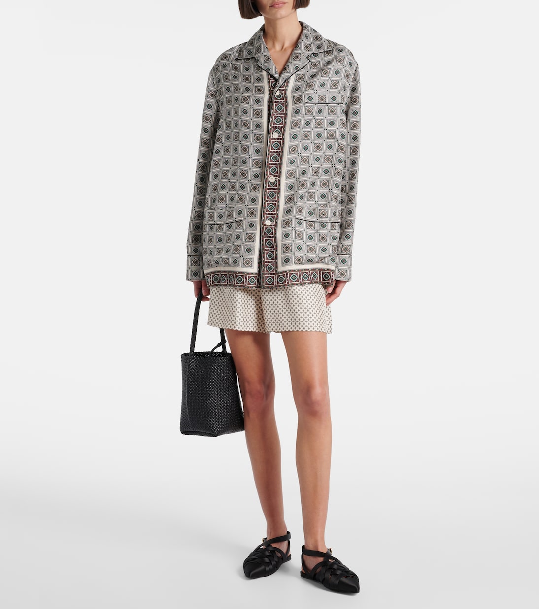 Angelo silk twill Bermuda shorts | Loro Piana