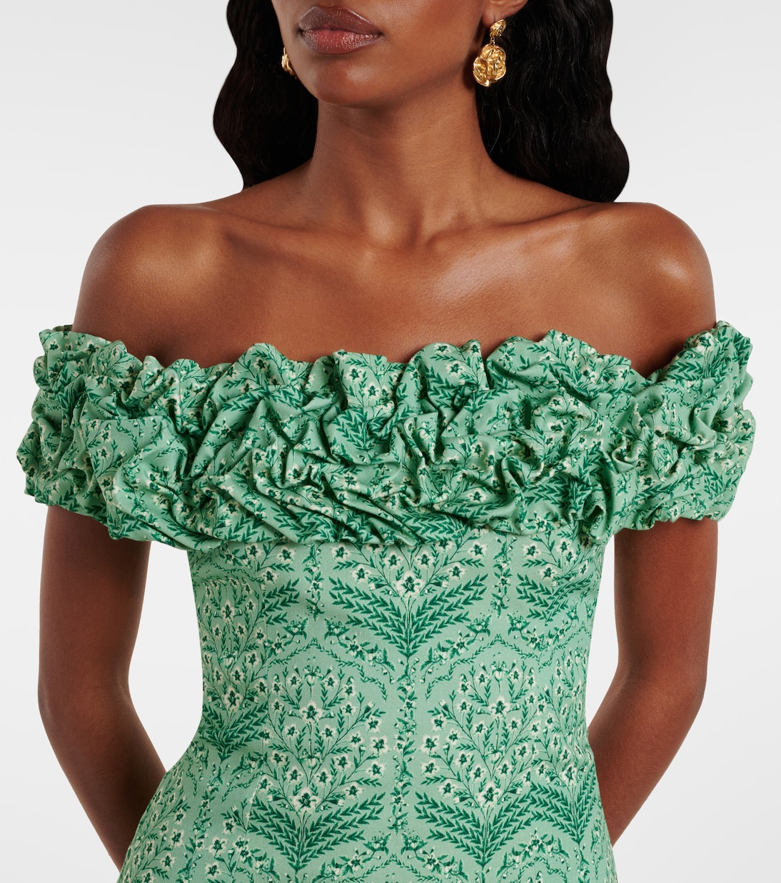 Jardín ruffled cotton-blend poplin minidress | Agua by Agua Bendita