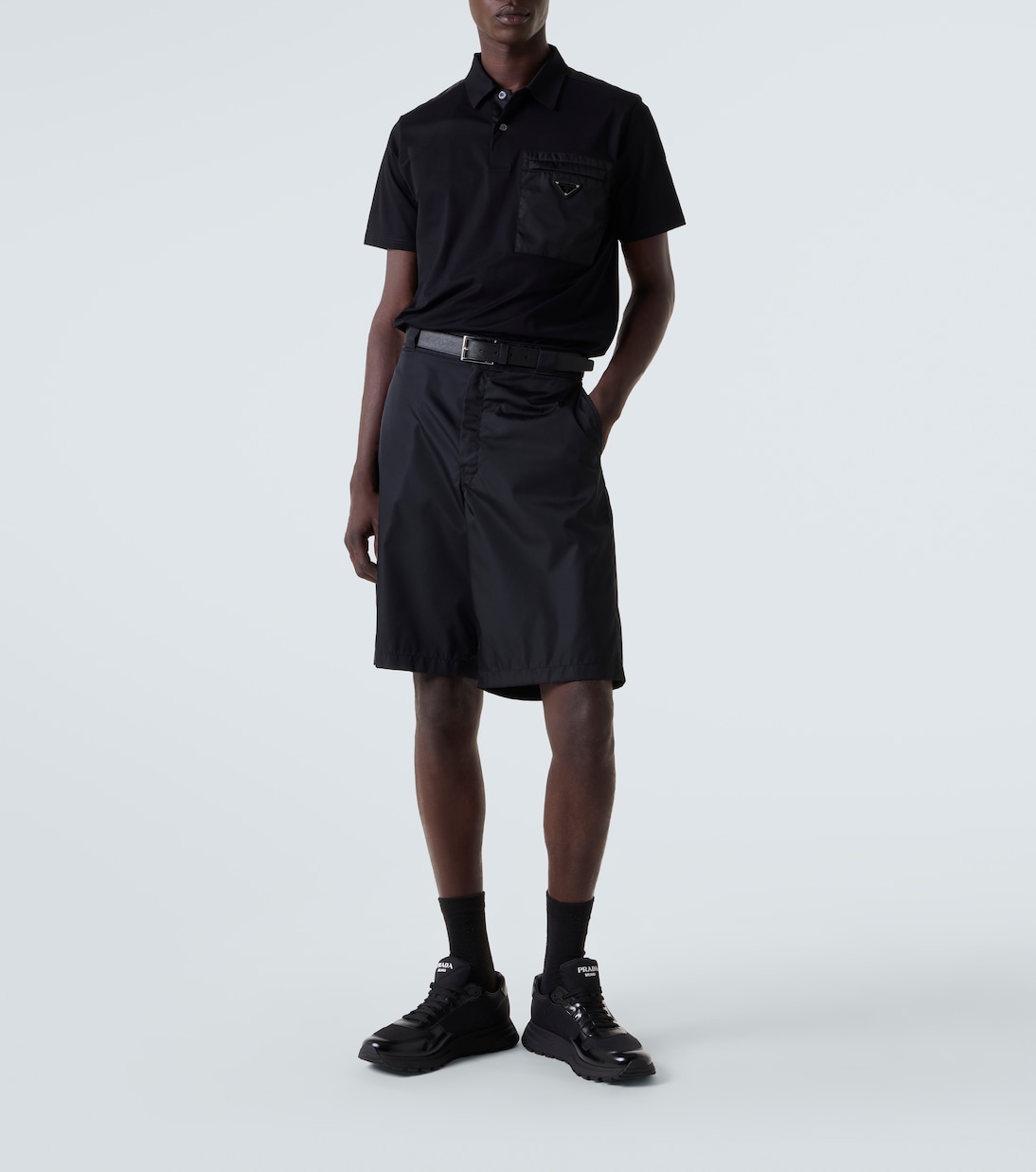 Polo Re-Nylon en mezcla de algodón | Prada