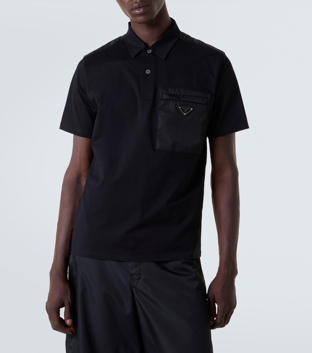 Polo Re-Nylon en mezcla de algodón | Prada