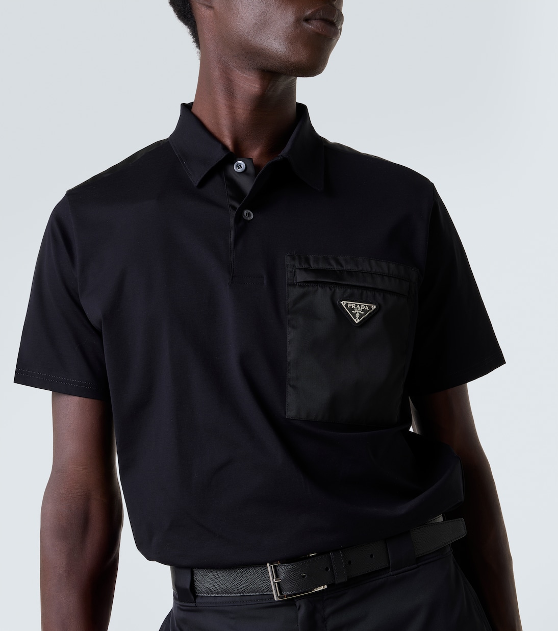 Polo Re-Nylon en mezcla de algodón | Prada