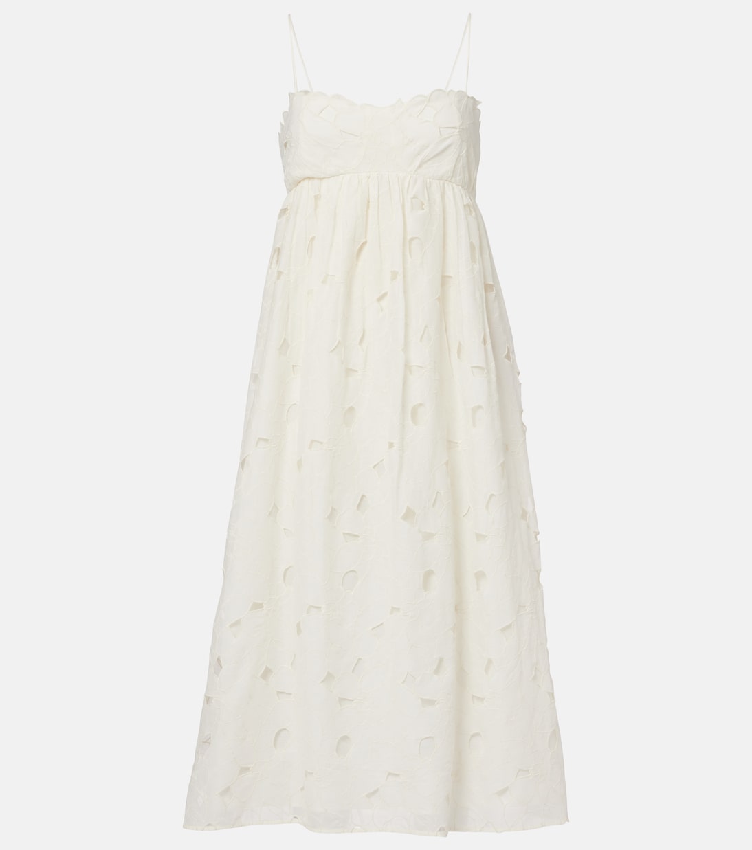 Abito midi Marina in organza di cotone con stampa floreale | Ulla Johnson