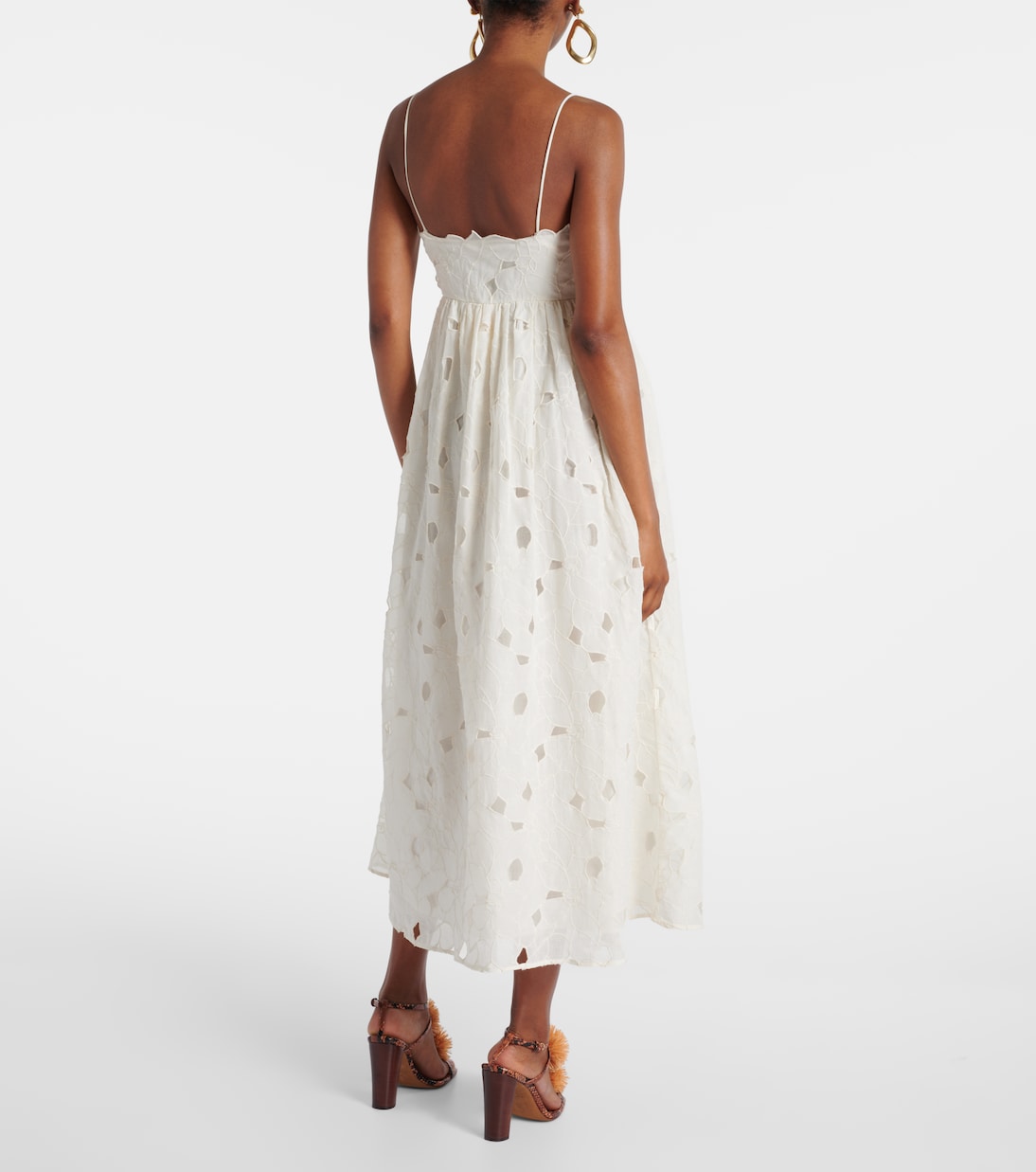 Abito midi Marina in organza di cotone con stampa floreale | Ulla Johnson