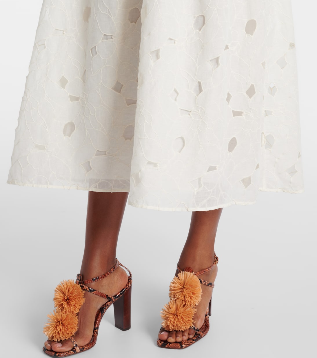Abito midi Marina in organza di cotone con stampa floreale | Ulla Johnson