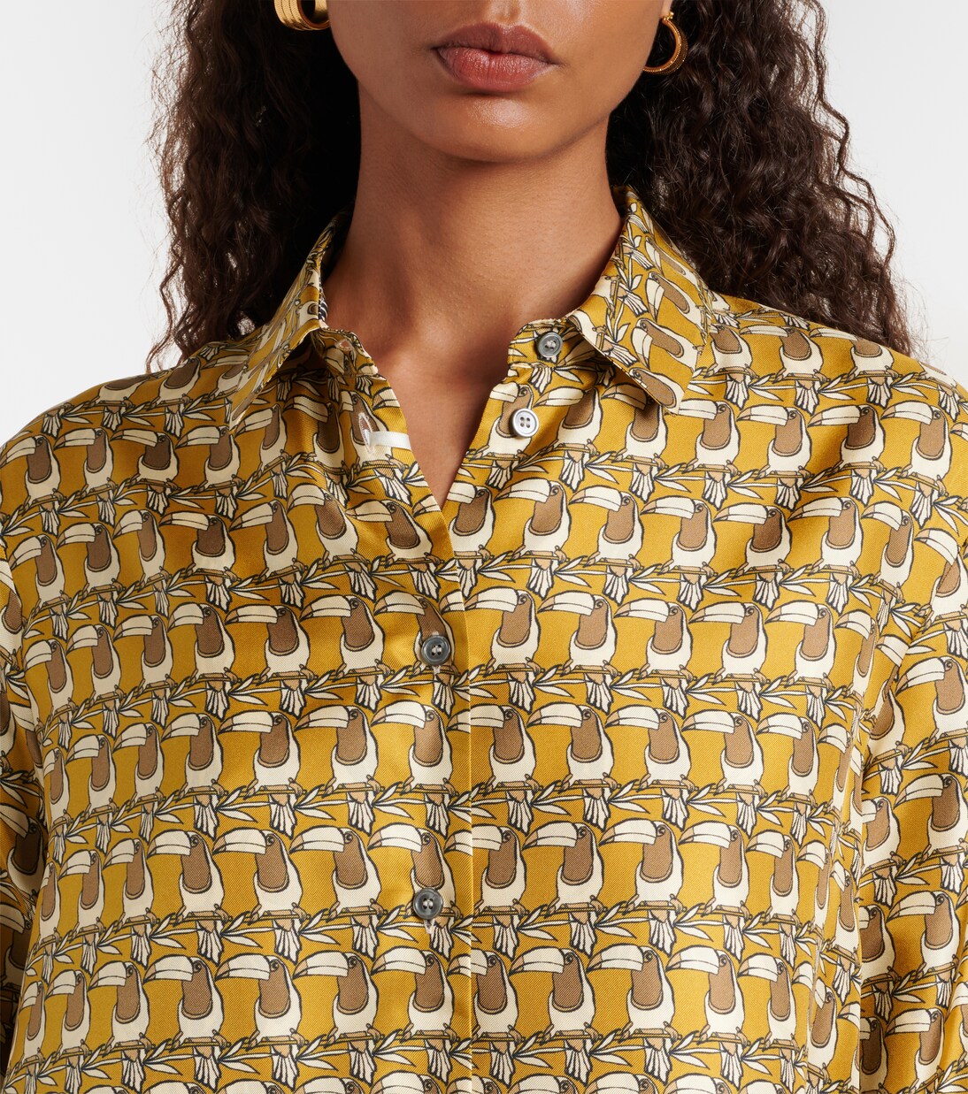 Camicia reversibile in seta con stampa | 'S Max Mara