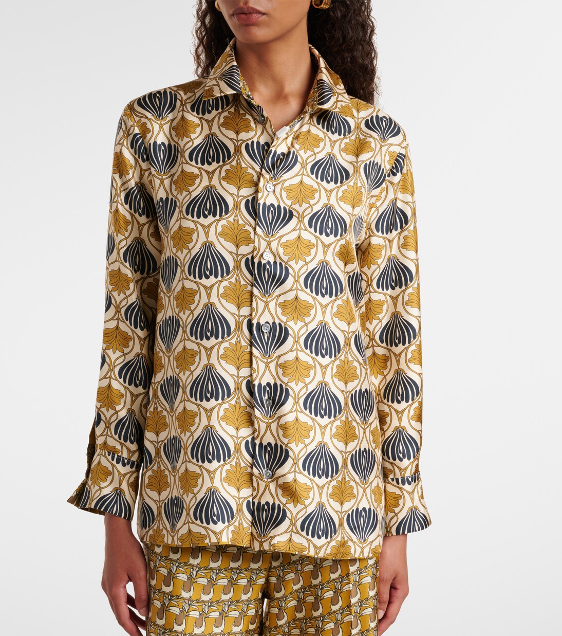 Camicia reversibile in seta con stampa | 'S Max Mara