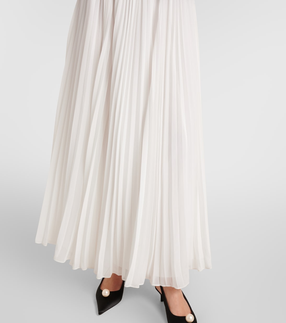 Verziertes Maxikleid mit Chiffon  | Self-Portrait