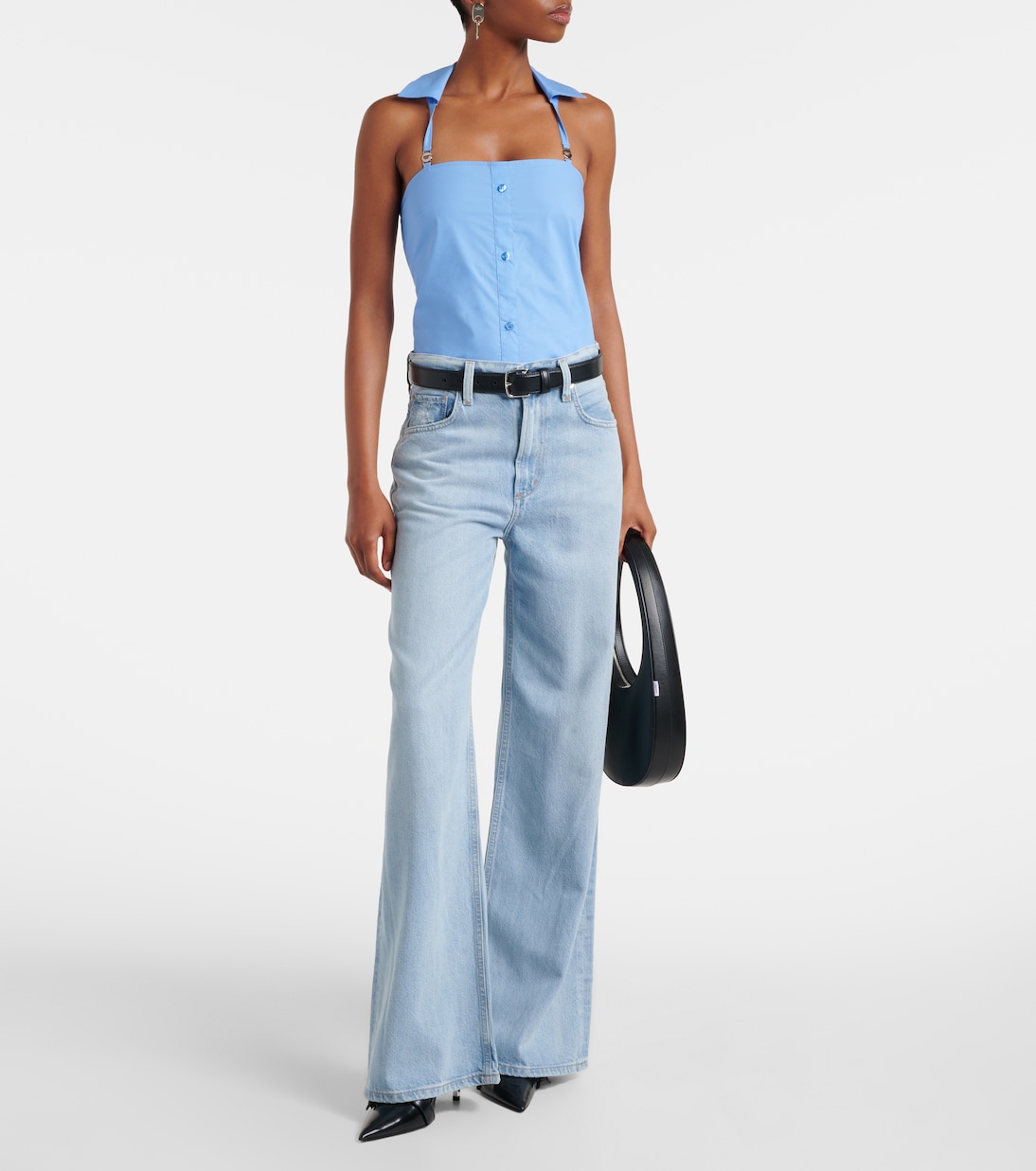 Halterneck cotton top | Coperni