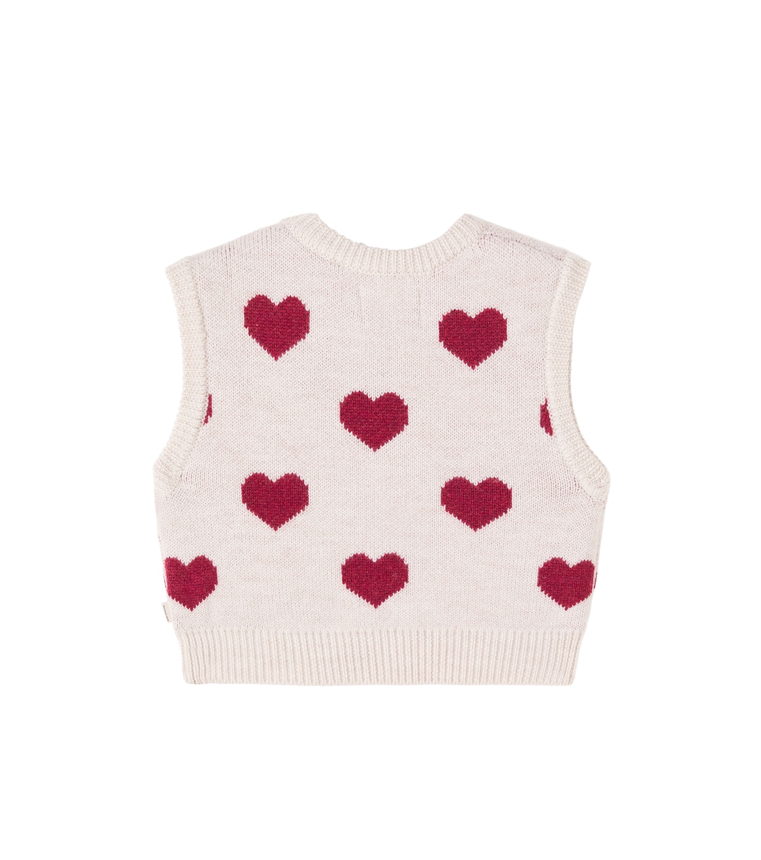 Baby Gaby jacquard wool sweater vest | Wheat