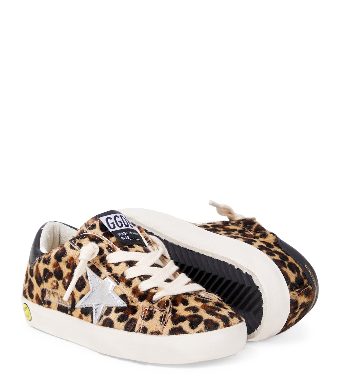 Super Star leopard-print calf hair sneakers | Golden Goose Kids
