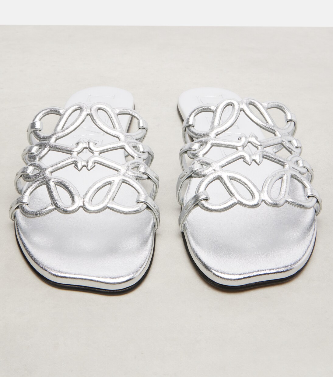 Petal Anagram leather slides | Loewe