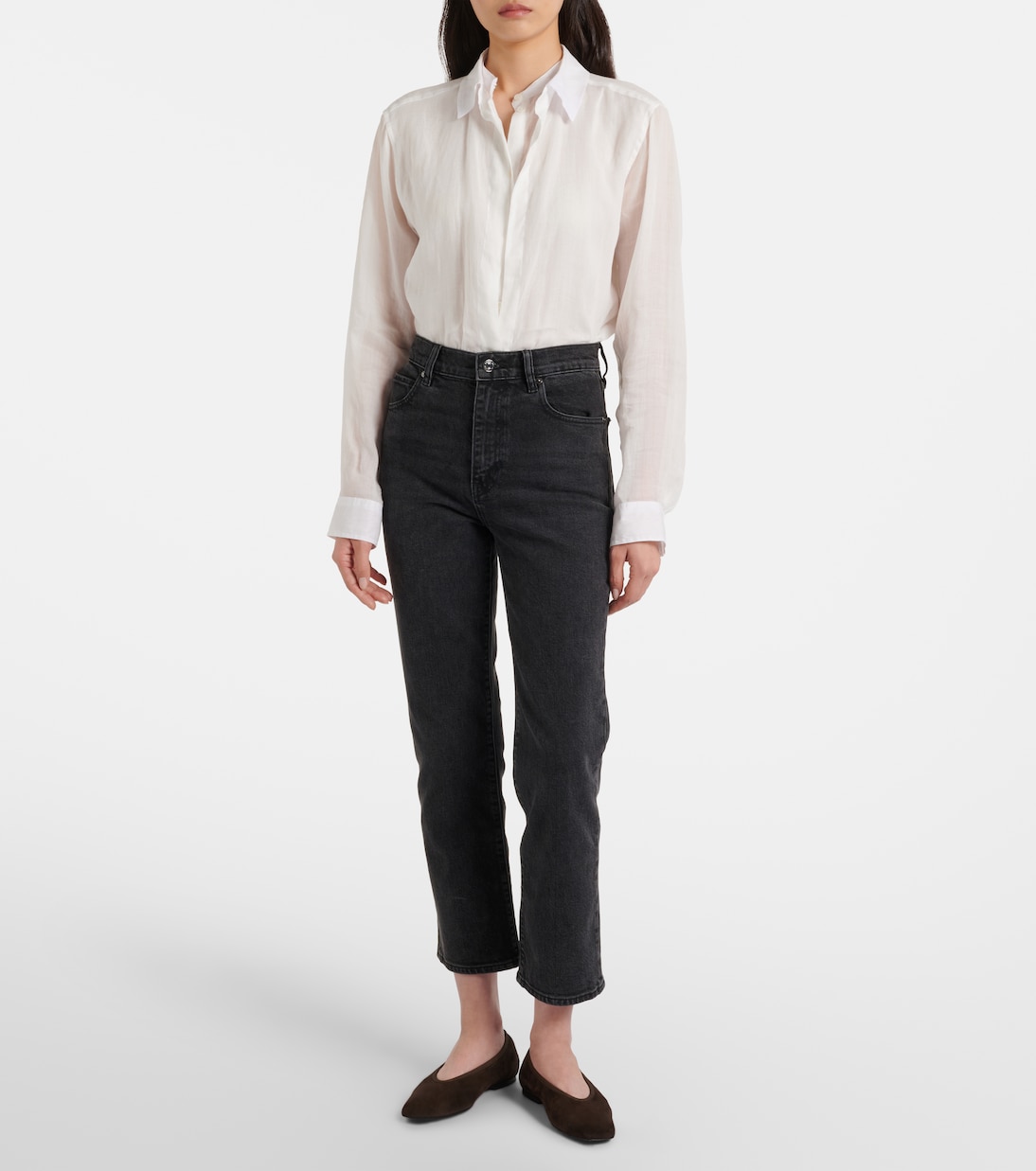 Ruler cropped straight jeans | Frame