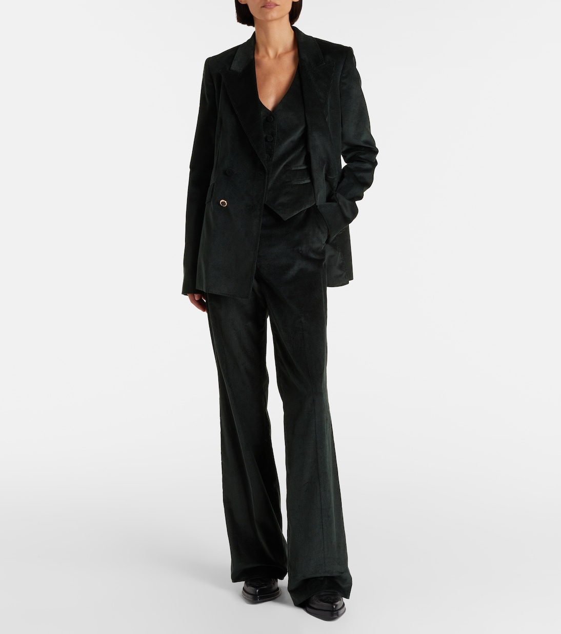 Vesta棉质灯芯绒微喇裤装 | Gabriela Hearst