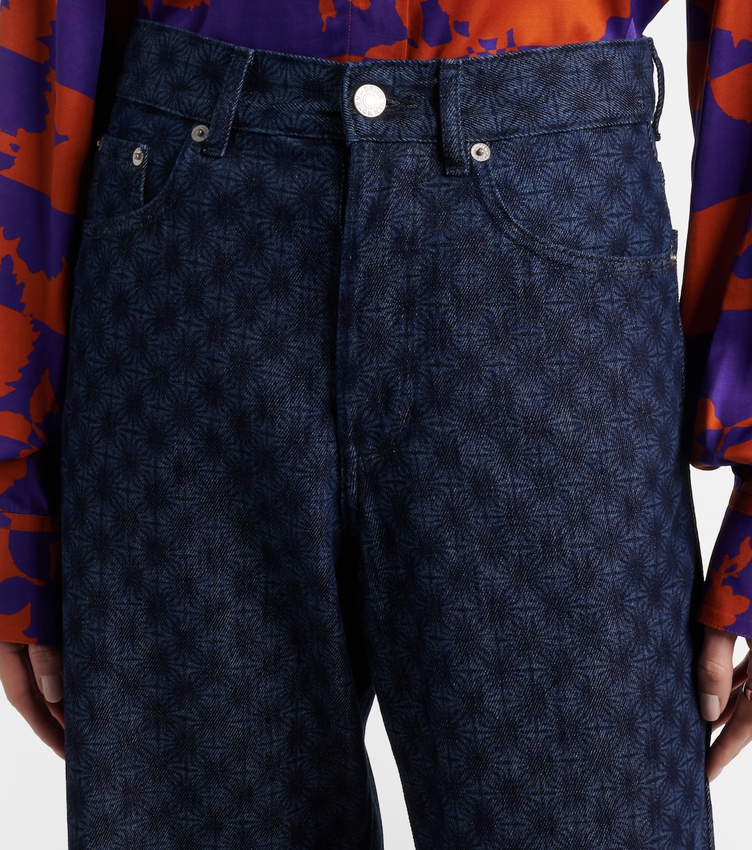 Jeans anchos florales | Dries Van Noten