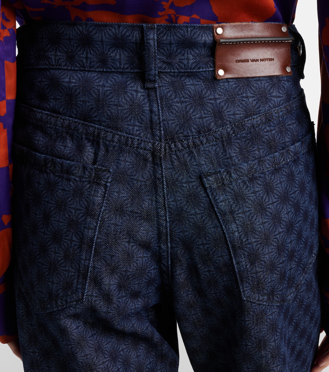 Jeans anchos florales | Dries Van Noten