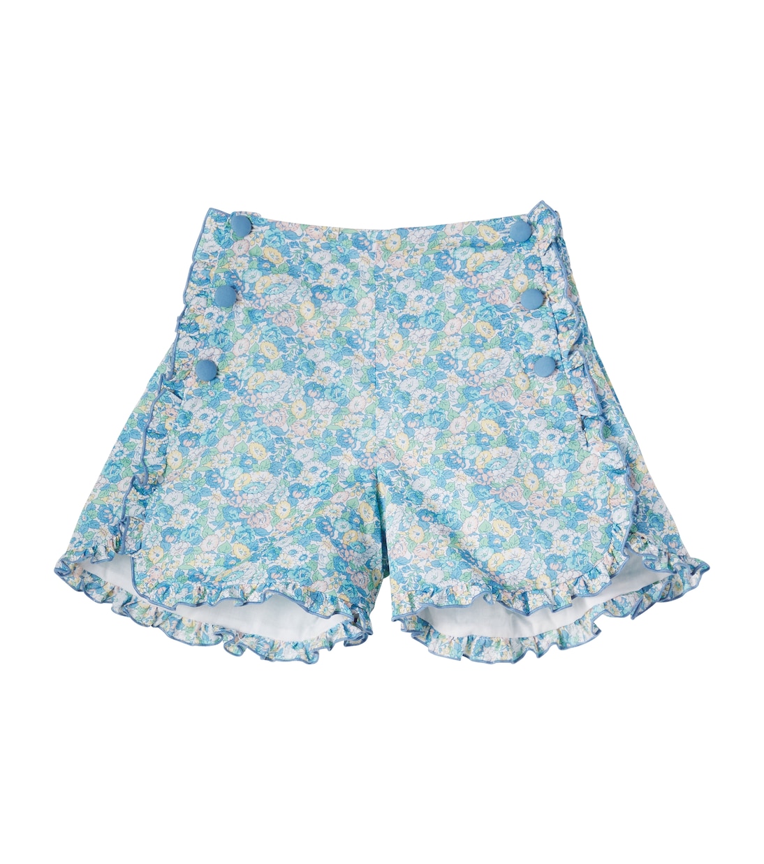 Leontyne floral ruffled cotton shorts | Pepa London