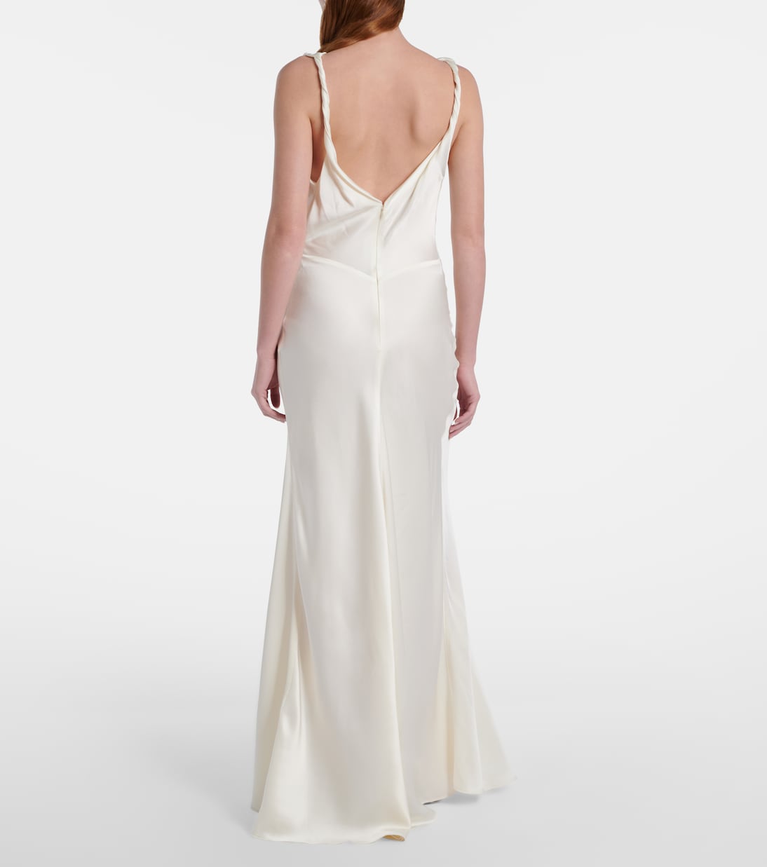 Robe longue Posy en satin | Victoria Beckham