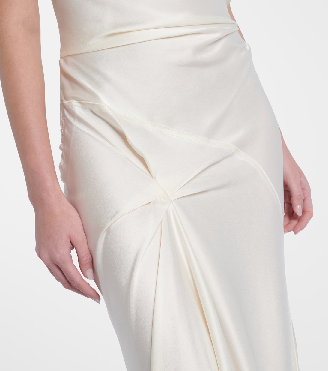 Robe longue Posy en satin | Victoria Beckham
