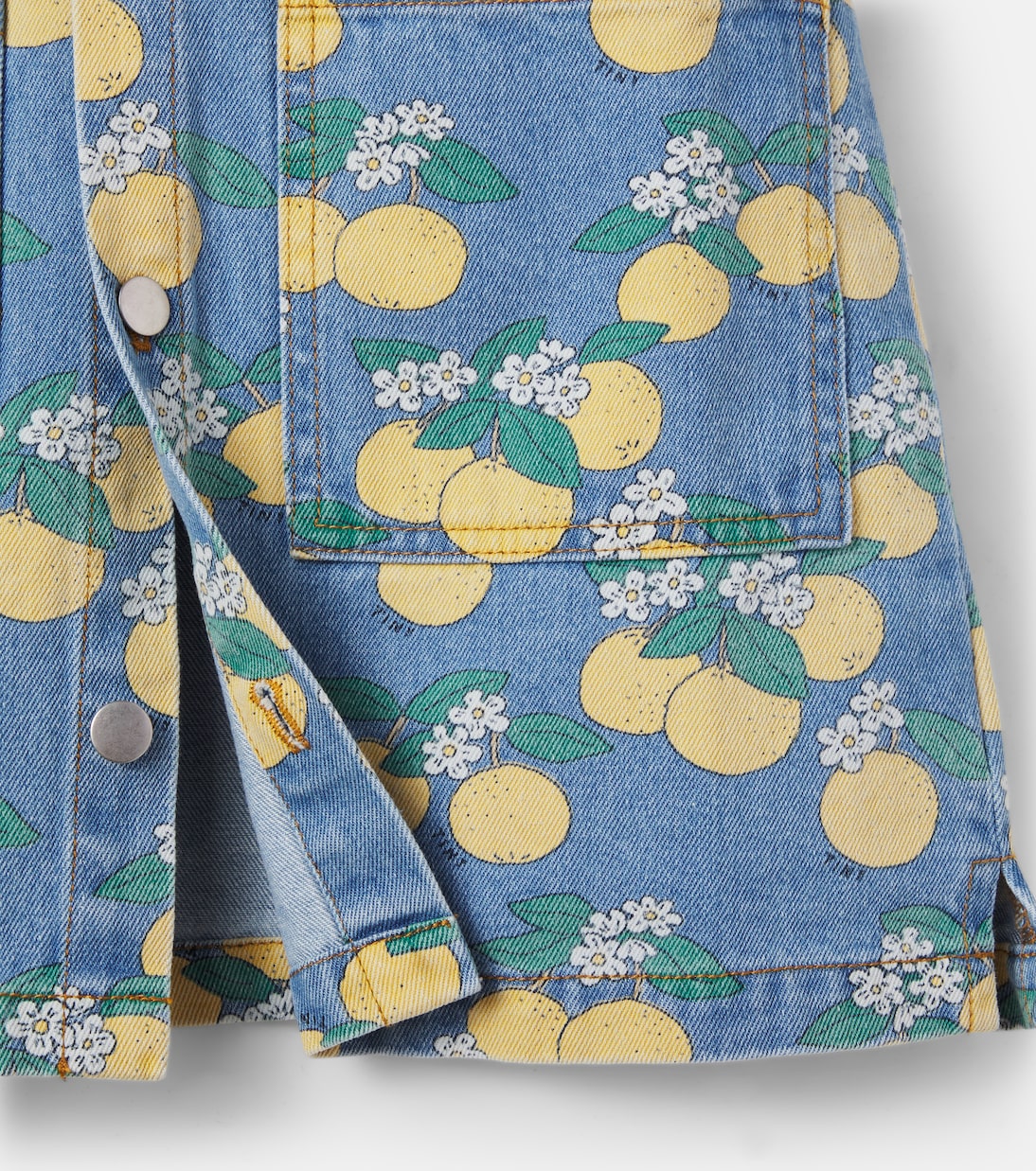 Bedrucktes Kleid aus Denim | Tinycottons