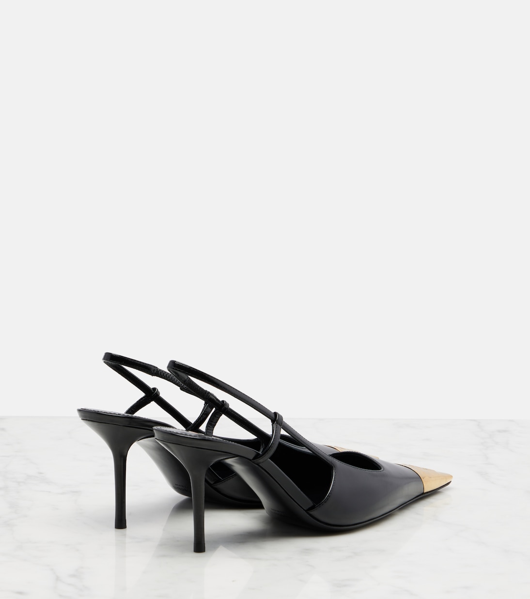 Jeanne 75 leather slingback pumps | Saint Laurent