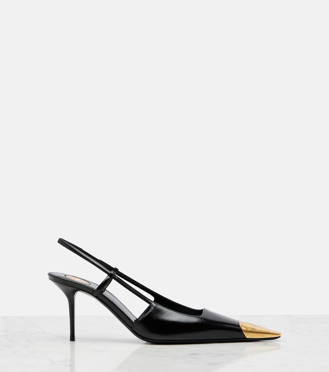Jeanne 75 leather slingback pumps | Saint Laurent