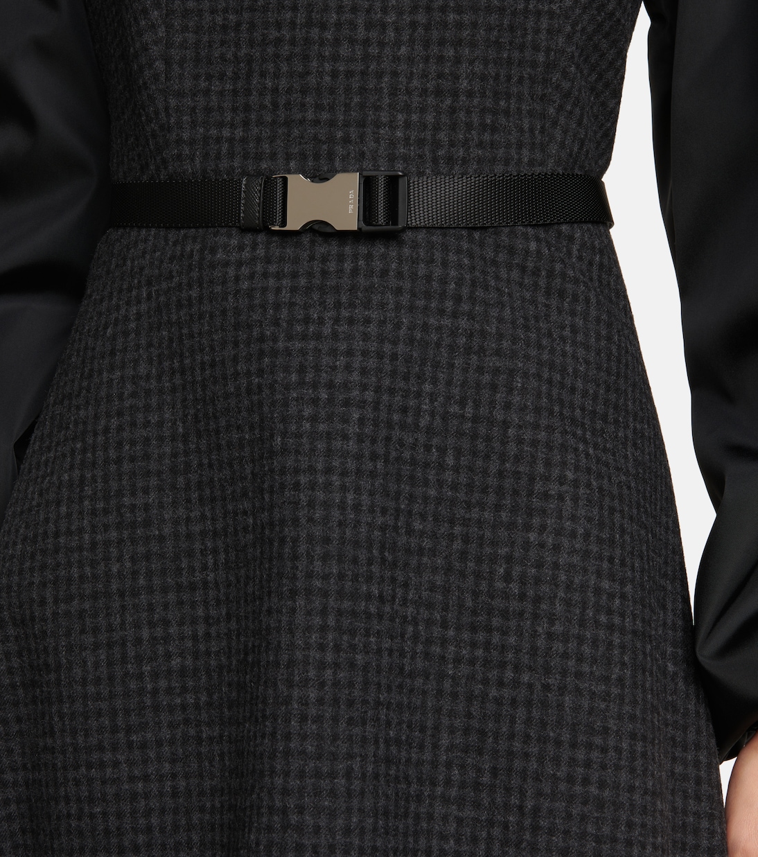 Miniabito in lana a quadri | Prada