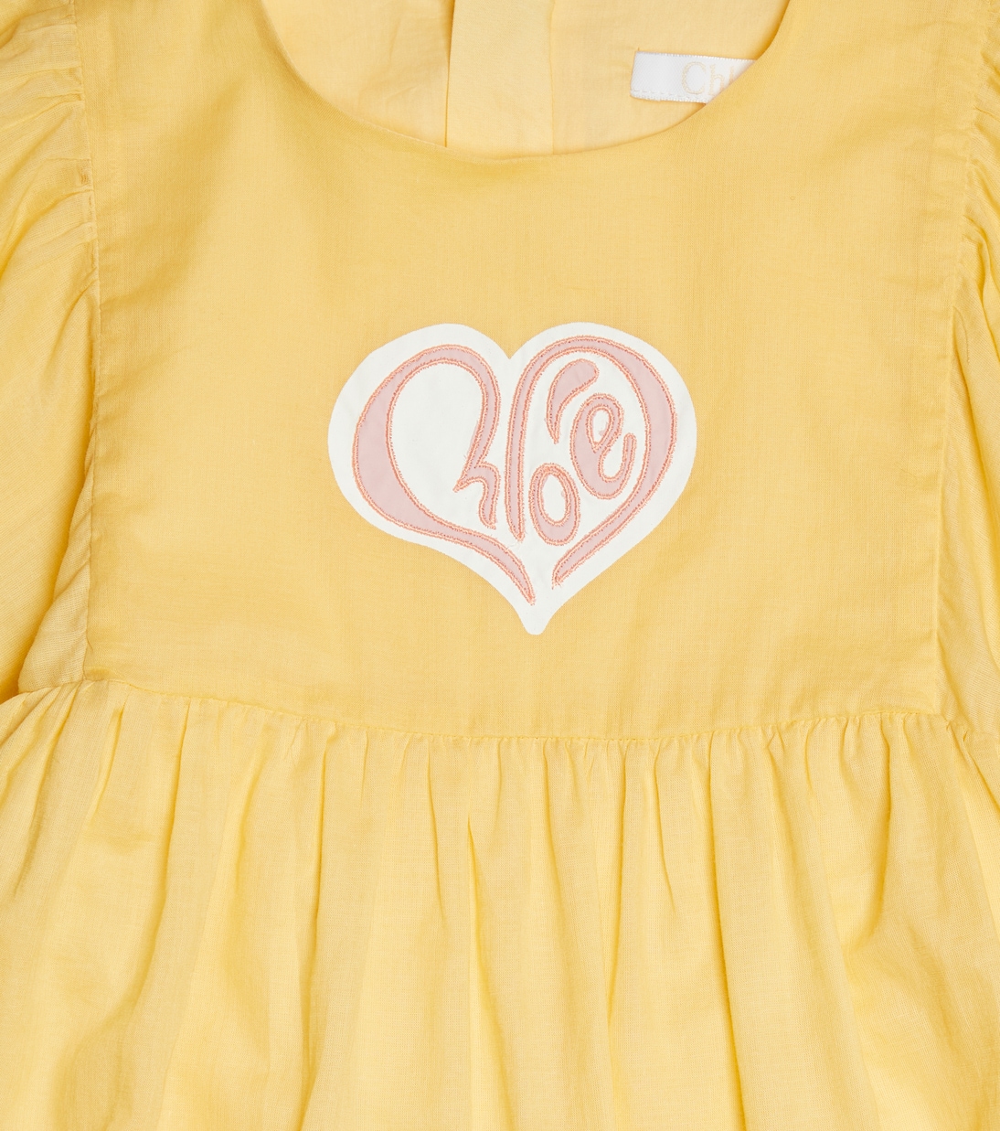 Logo-embroidered cotton dress | Chloé Kids